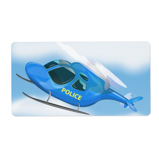 Étiquette Hélicoptère de police (Devant)