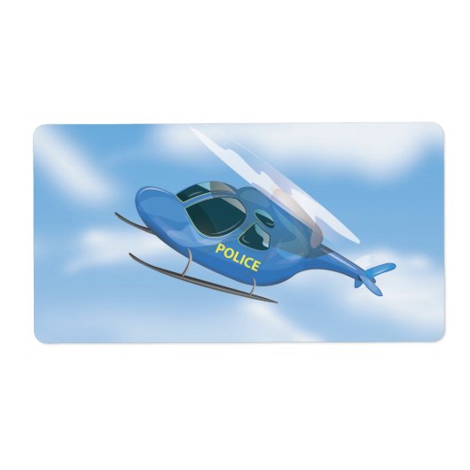Étiquette Hélicoptère de police (Devant)