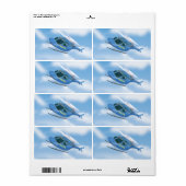 Étiquette Hélicoptère de police (Feuille entière)