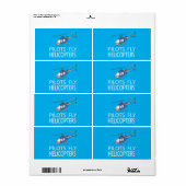 Étiquette Hélicoptères Pilot (Feuille entière)