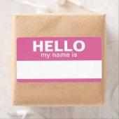 Étiquette Hello my name is - Pink - area for Employee Name (En situation)
