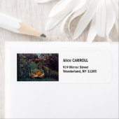 Étiquette Henri Rousseau - Le lion affamé (En situation)