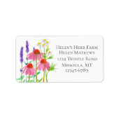 Étiquette Herb Farm Chamomile Medicinal Return Adresse (Devant)