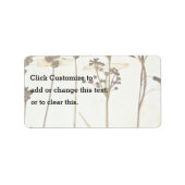 Étiquette Herbarium Sur Blanc (Devant)