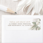 Étiquette Herbe des Pampas et Fleurs Blanches Boho (En situation)