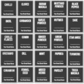 Étiquette Herbes et épices |Étiquette de stockage  (Devant)