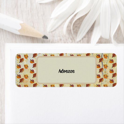 Étiquette Herbstblätter (En situation)