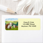 Étiquette Hereford Cow and Calf personnalisable (En situation)