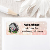 Étiquette Hérisson adorable personnalisé maman et ses bébés (En situation)