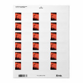 Étiquette héron (Feuille entière)