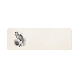 Étiquette Hérons d'oiseaux personnalisés par oiseau vintag