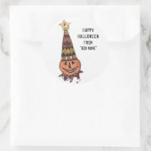 Étiquette heureuse de cadeau de Halloween (Sac)