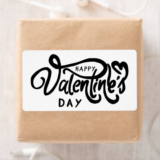 Étiquette Heureuse Sainte-Valentin (En situation)