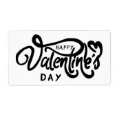 Étiquette Heureuse Sainte-Valentin (Devant)