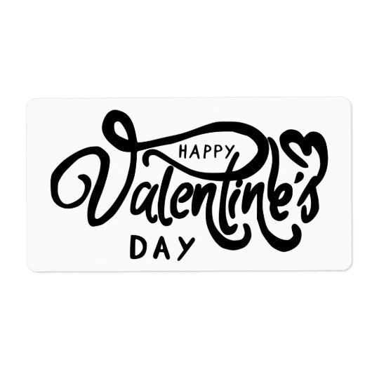 Étiquette Heureuse Sainte-Valentin (Devant)