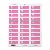 Étiquette Heureuse Sainte-Valentin Bunnies (Feuille entière)