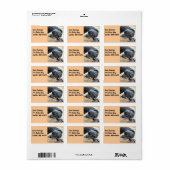 Étiquette Heureux Cocker Spaniel noir (Feuille entière)