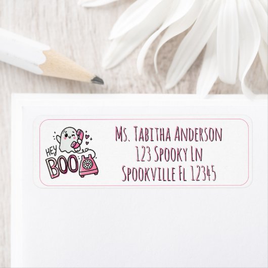 Étiquette Hey Boo - Ghost with Love (En situation)