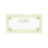 Étiquette Hibiscus & dentelle BLANC (Devant)