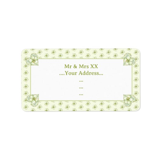 Étiquette Hibiscus & dentelle BLANC (Devant)