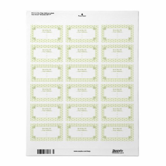 Étiquette Hibiscus & dentelle BLANC (Feuille entière)