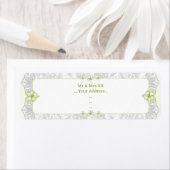 Étiquette Hibiscus & dentelle BLANC (En situation)