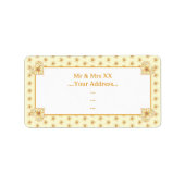 Étiquette Hibiscus & dentelle JAUNE (Devant)