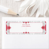 Étiquette Hibiscus & dentelle RED (En situation)