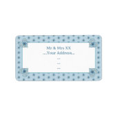 Étiquette Hibiscus & dentelle TURQUOISE (Devant)