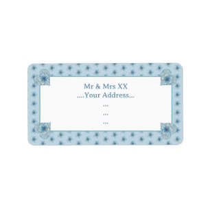 Étiquette Hibiscus & dentelle TURQUOISE