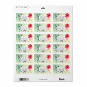 Étiquette Hibiscus hawaïen tropical, Palmes (Feuille entière)