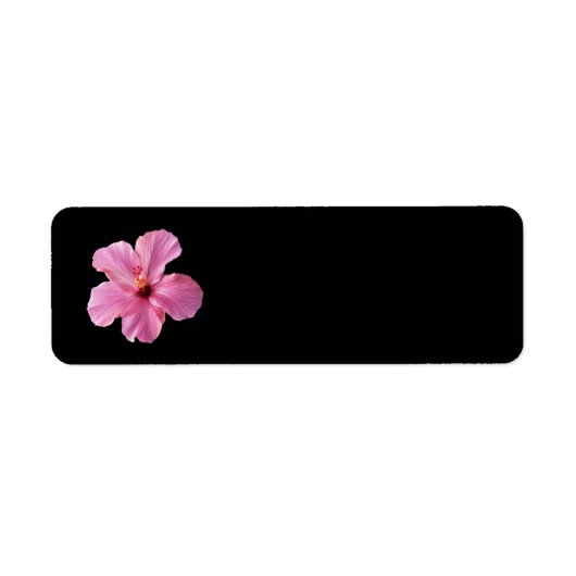 Étiquette Hibiscus rose Hawaii Fleur Customisée Modèle (Devant)