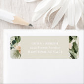 Étiquette Hibiscus tropical boho Adresse florale (En situation)