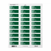 Étiquette Hibiscus tropical vert de cadmium; Palm (Feuille entière)