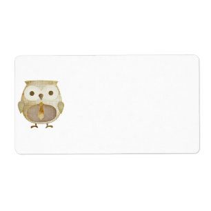 Étiquette Hibou avec l'étiquette de cravate