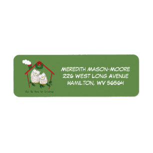 Étiquette Hibou Noël mignon Enfants