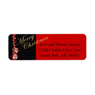 Étiquette Hiboux adorables de Noël