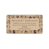 Hiéroglyphes égyptiens anciens Art sur parchemin