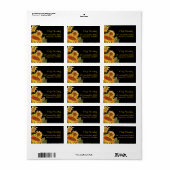 Étiquette Hip Autumn Sunflowers Adresse (Feuille entière)