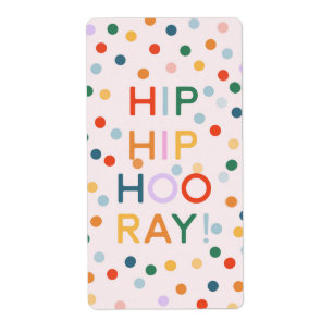Étiquette Hip Hip Hooray Fêtes d'anniversaire