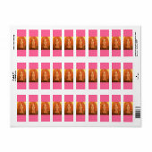 Étiquette Hippie (Feuille entière)