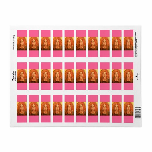 Étiquette Hippie (Feuille entière)