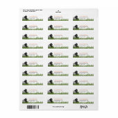 Étiquette Hippo et Gorille dans l'herbe (Feuille entière)