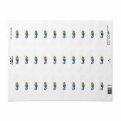 Étiquette Hippocampe polygonal arc-en-ciel (Feuille entière)