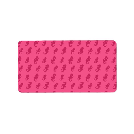 Étiquette Hippocampe rose (Devant)