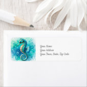 Étiquette Hippocampe sous la mer Plage côtière (En situation)