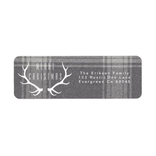 Étiquette Hipster Antlers | Noël (Devant)