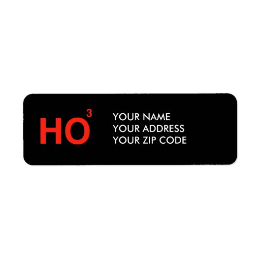 ÉTIQUETTE HO HO (Devant)