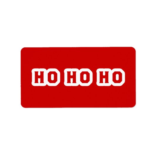 ÉTIQUETTE HO HO (Devant)
