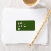 Étiquette Ho Ho Ho Great Dane Joyeux Noël (En situation)